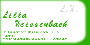 lilla weissenbach business card